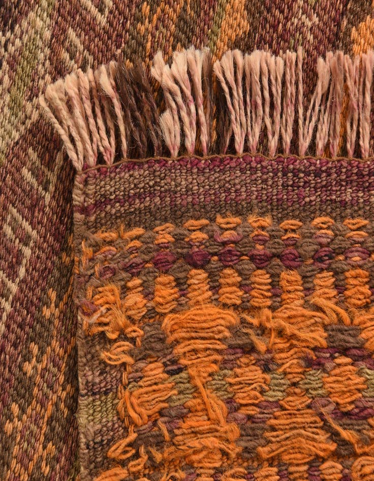 Detail image of 4' x 9' 5  Hand Woven Kilim Fars Wool Runner Rug