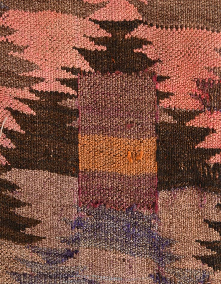 Detail image of 4' 4 x 11' 1  Hand Woven Kilim Fars Wool Runner Rug