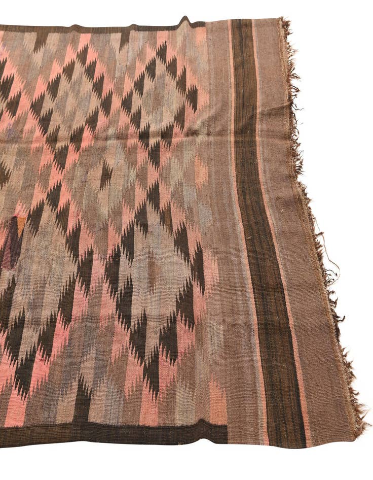 Detail image of 4' 4 x 11' 1  Hand Woven Kilim Fars Wool Runner Rug