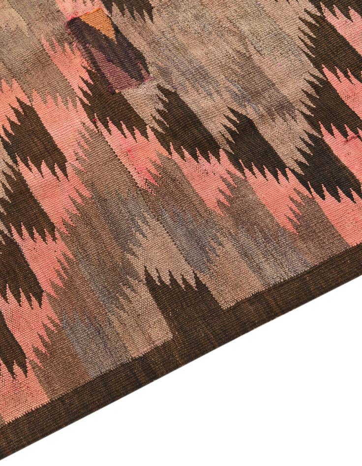 Detail image of 4' 4 x 11' 1  Hand Woven Kilim Fars Wool Runner Rug