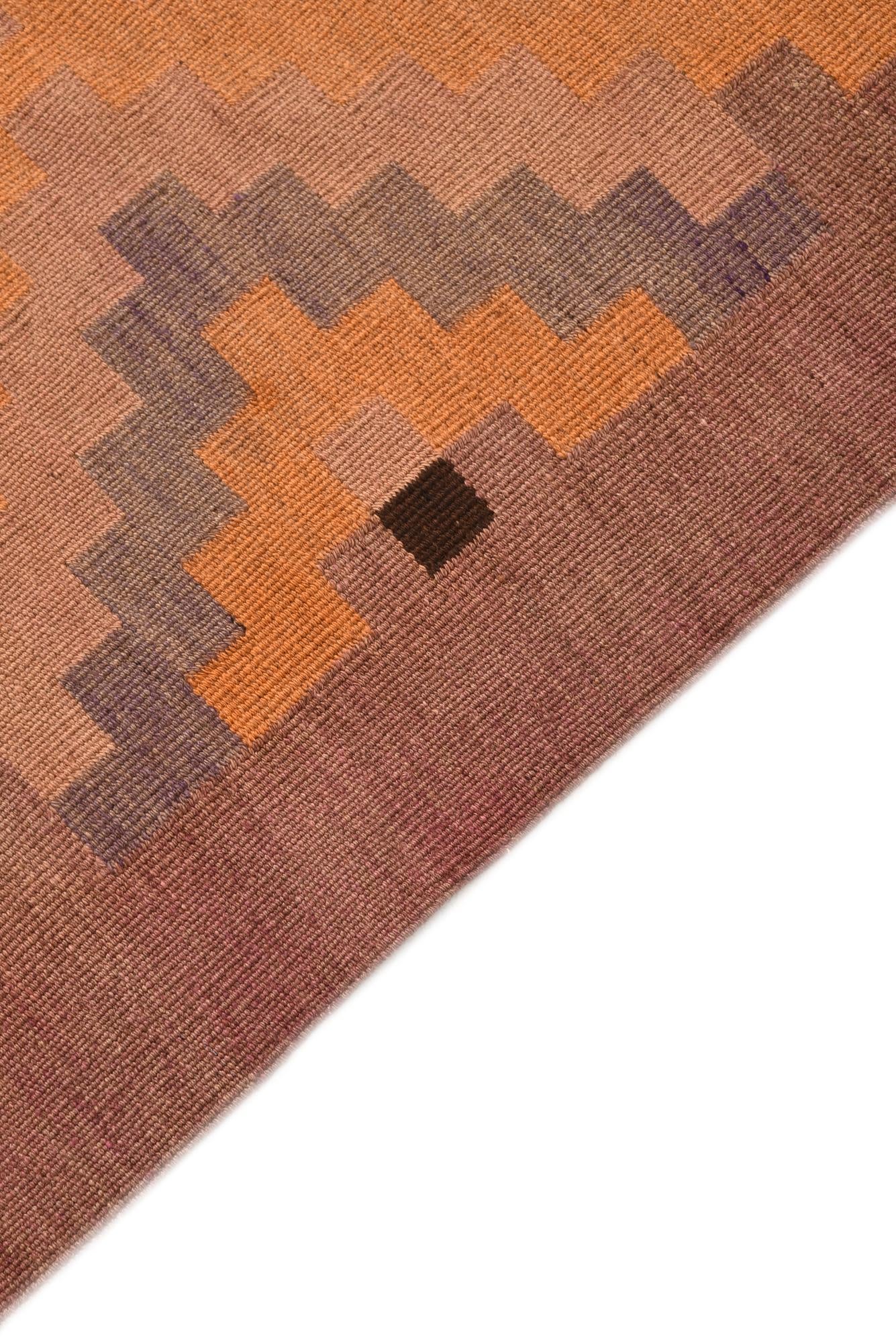 4' 10 x 11' 8 Hand Woven Kilim Fars Wool Runner Rug