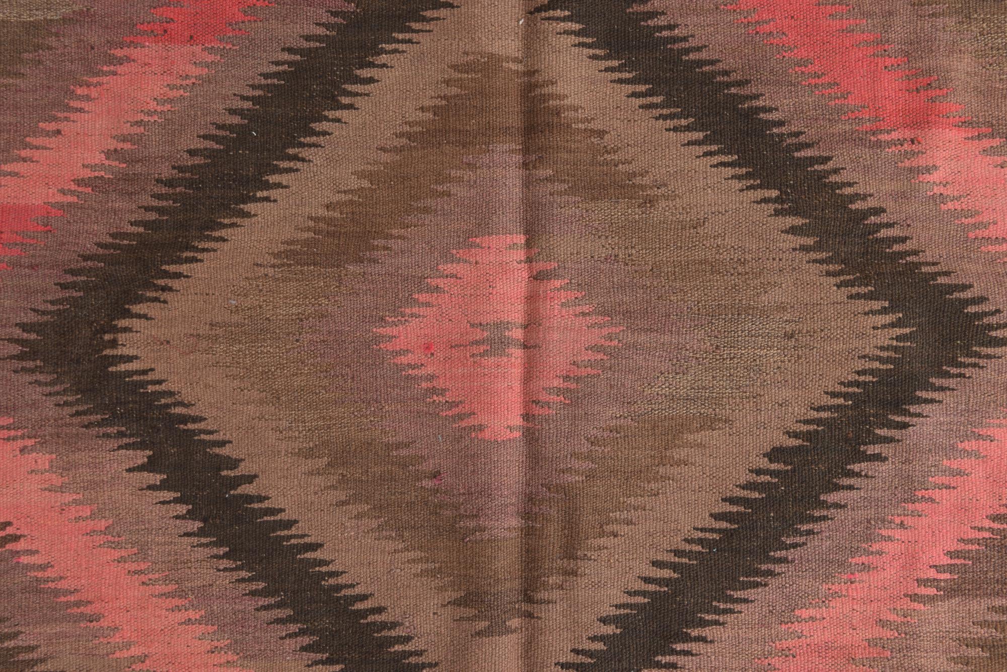 4' 4 x 11' 8 Hand Woven Kilim Fars Wool Runner Rug