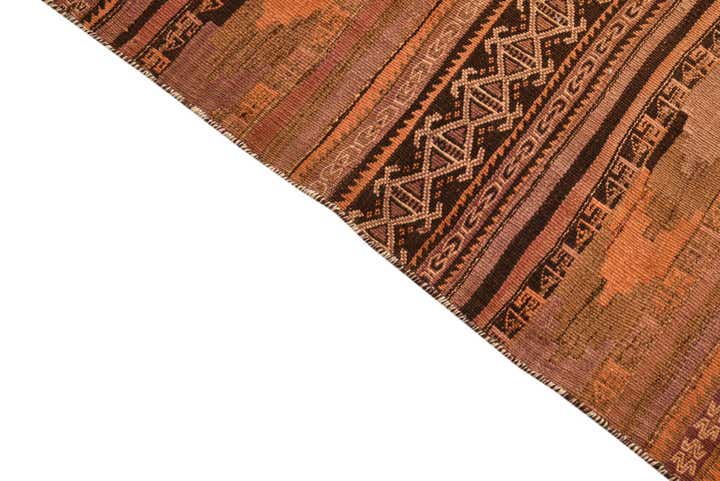 3' 8 x 8' 4 Hand Woven Kilim Fars Wool Runner Rug