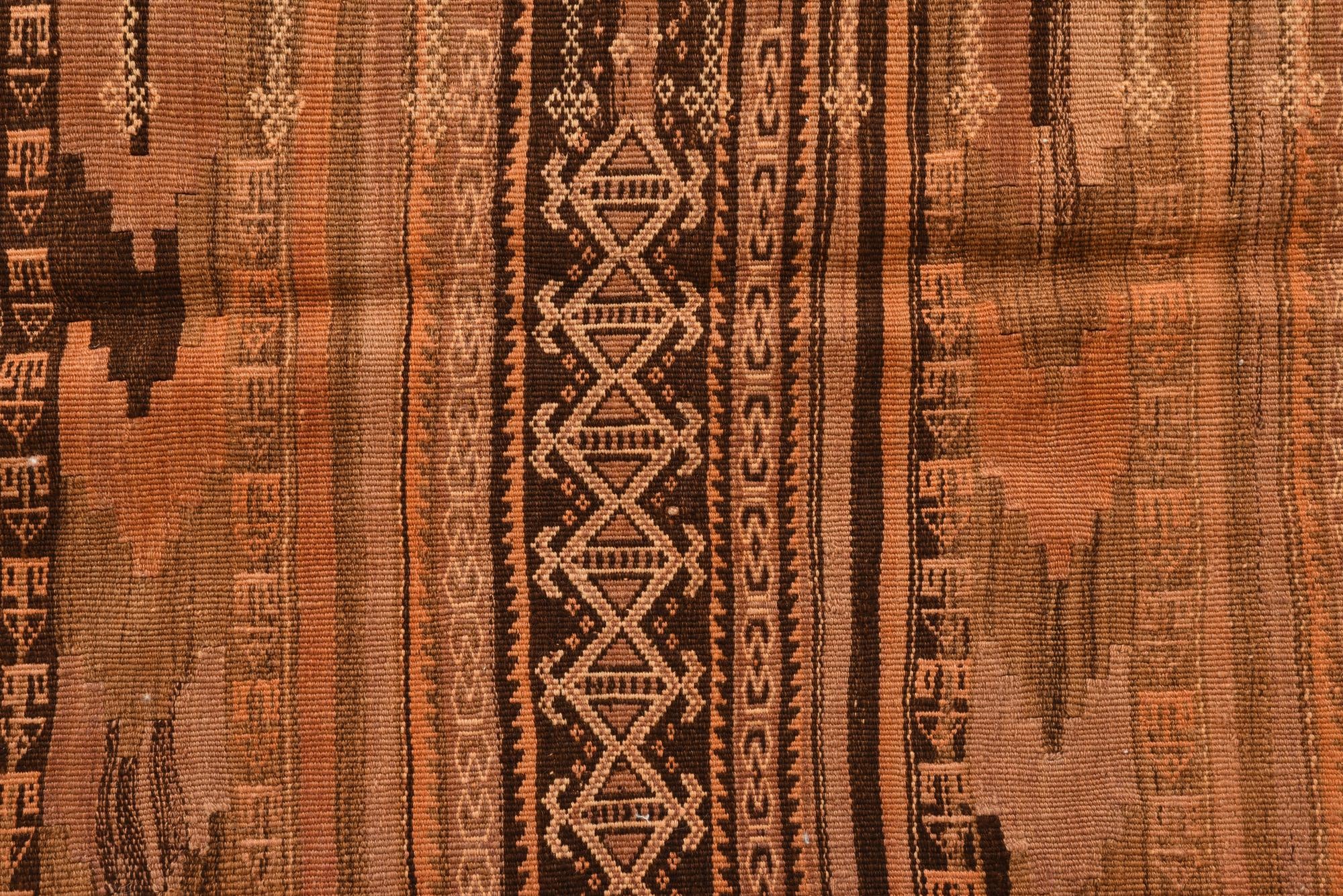 3' 8 x 8' 4 Hand Woven Kilim Fars Wool Runner Rug