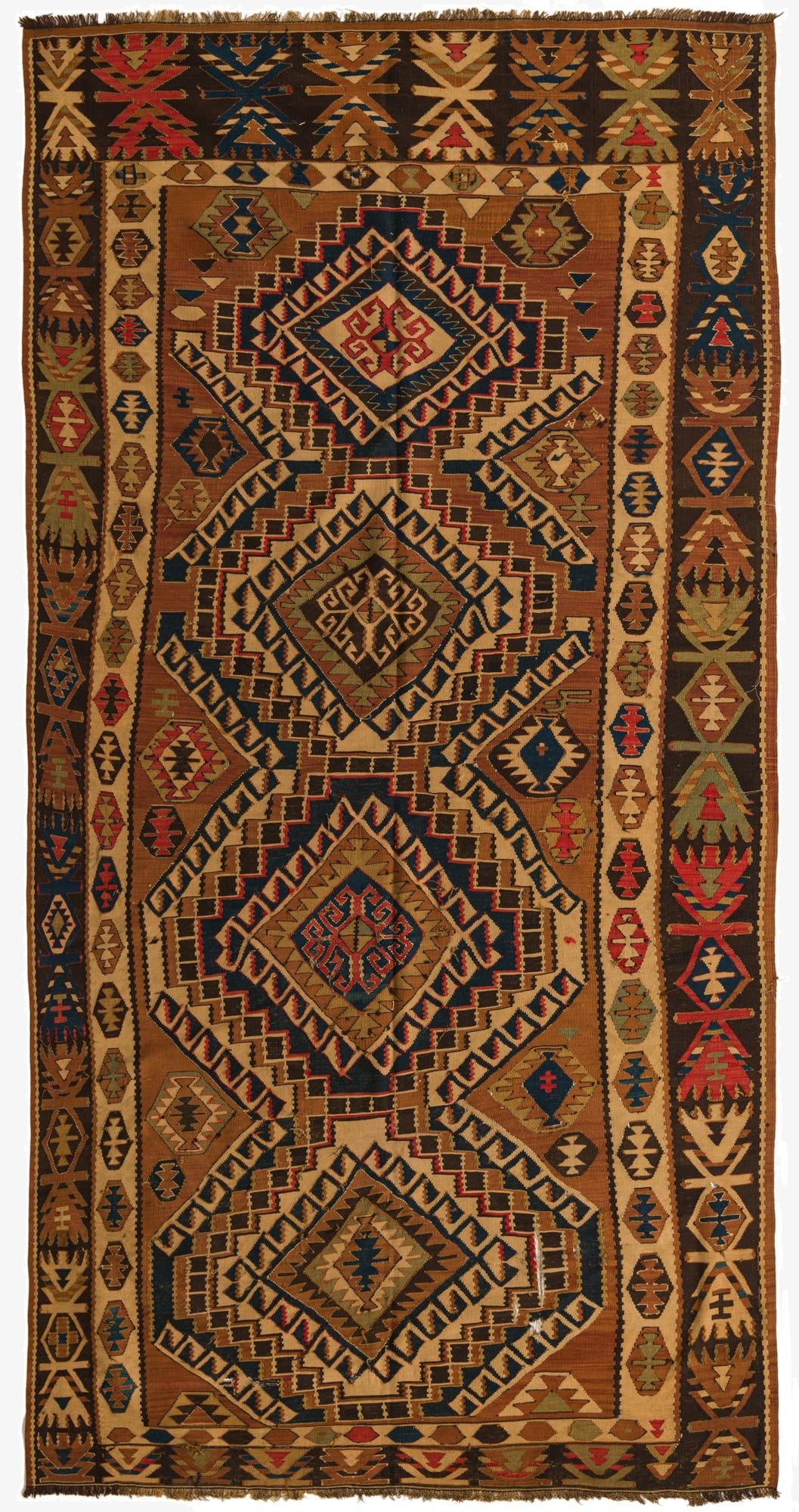 5' 5 x 10' 2  Hand Woven Kilim Fars Wool Runner Rug
