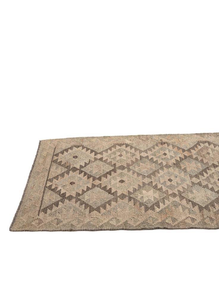 Detail image of 2' 10 x 9' 9  Hand Woven Kilim Maymana Wool Runner Rug