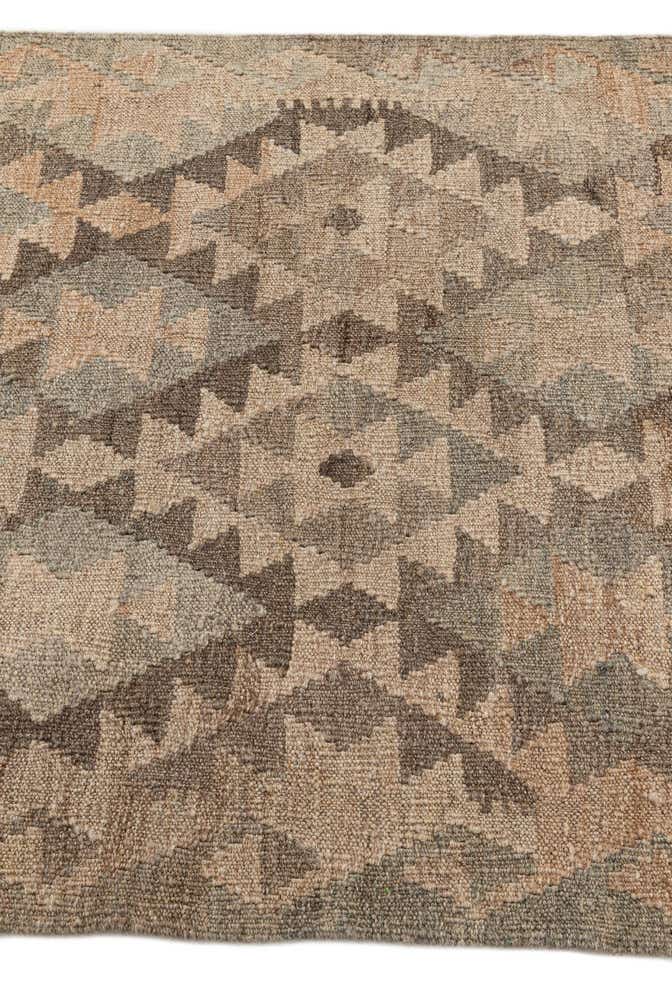 2' 10 x 9' 9 Hand Woven Kilim Maymana Wool Runner Rug