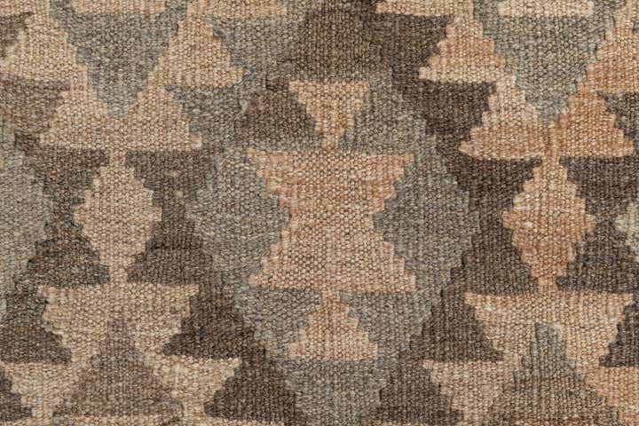 2' 10 x 9' 9 Hand Woven Kilim Maymana Wool Runner Rug