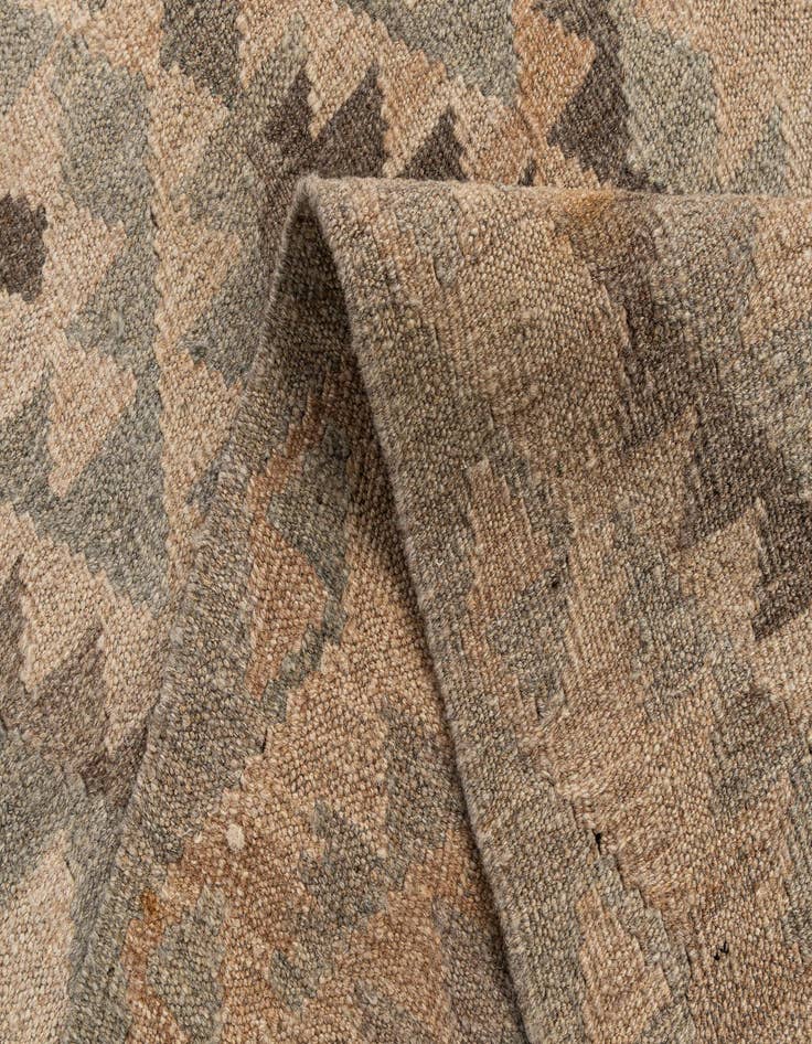 Detail image of 2' 10 x 9' 9  Hand Woven Kilim Maymana Wool Runner Rug