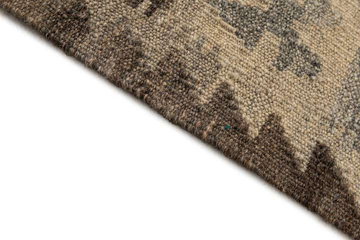 2' 9 x 9' 10 Hand Woven Kilim Maymana Wool Runner Rug