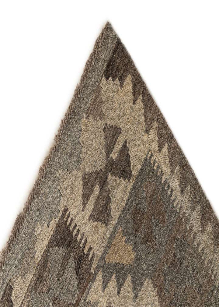 2' 9 x 9' 10 Hand Woven Kilim Maymana Wool Runner Rug