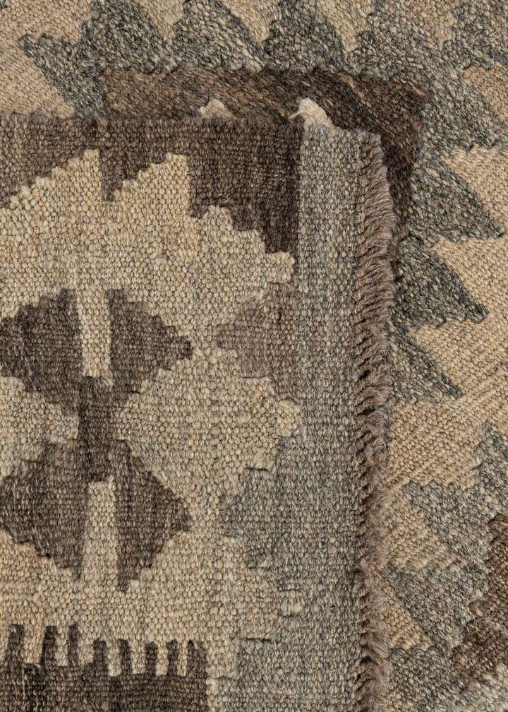 2' 9 x 9' 10 Hand Woven Kilim Maymana Wool Runner Rug