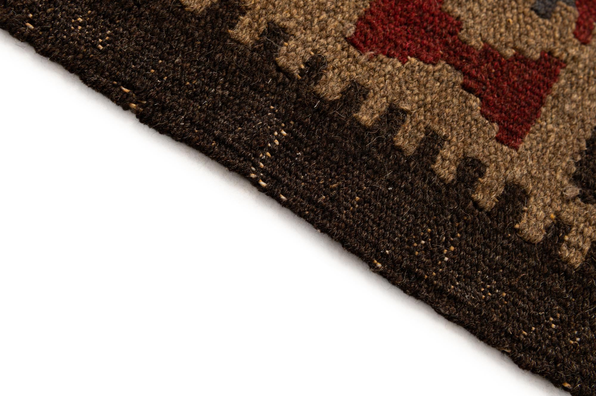 60cm x 195cm Hand Woven Kilim Maymana Wool Runner Rug