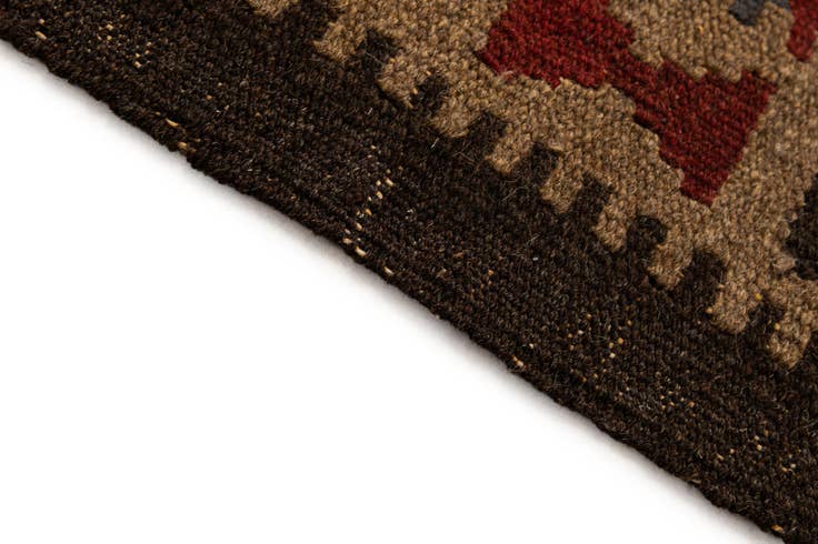 Detail image of 2' x 6' 4 Hand Woven Kilim Maymana Wool Runner Rug