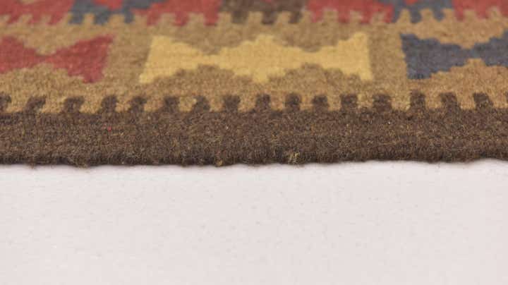 2' x 6' 7 Hand Woven Kilim Maymana Wool Runner Rug