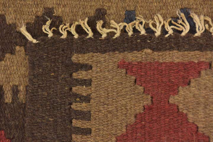 2' x 6' 7 Hand Woven Kilim Maymana Wool Runner Rug