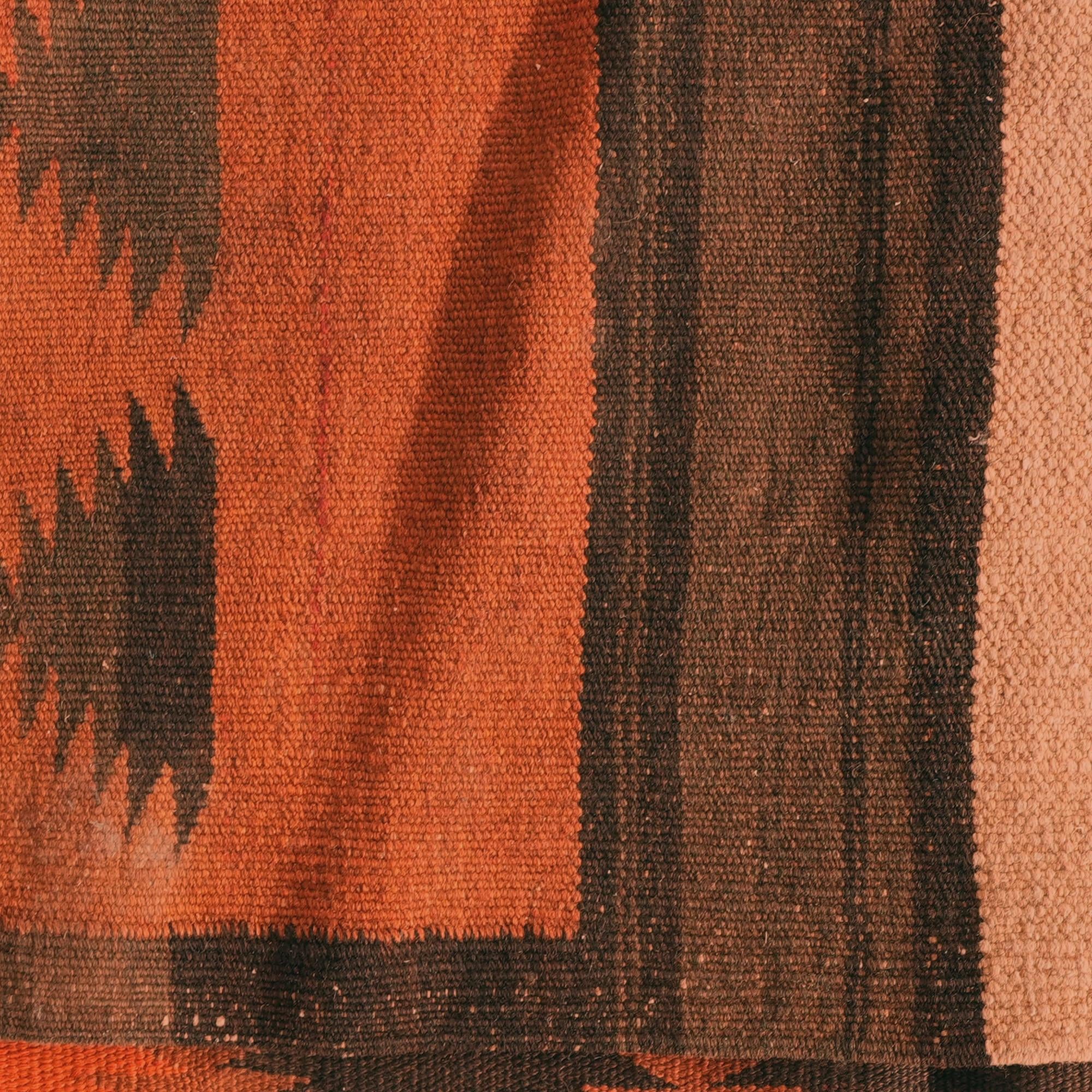 130cm x 365cm Hand Woven Kilim Maymana Wool Runner Rug