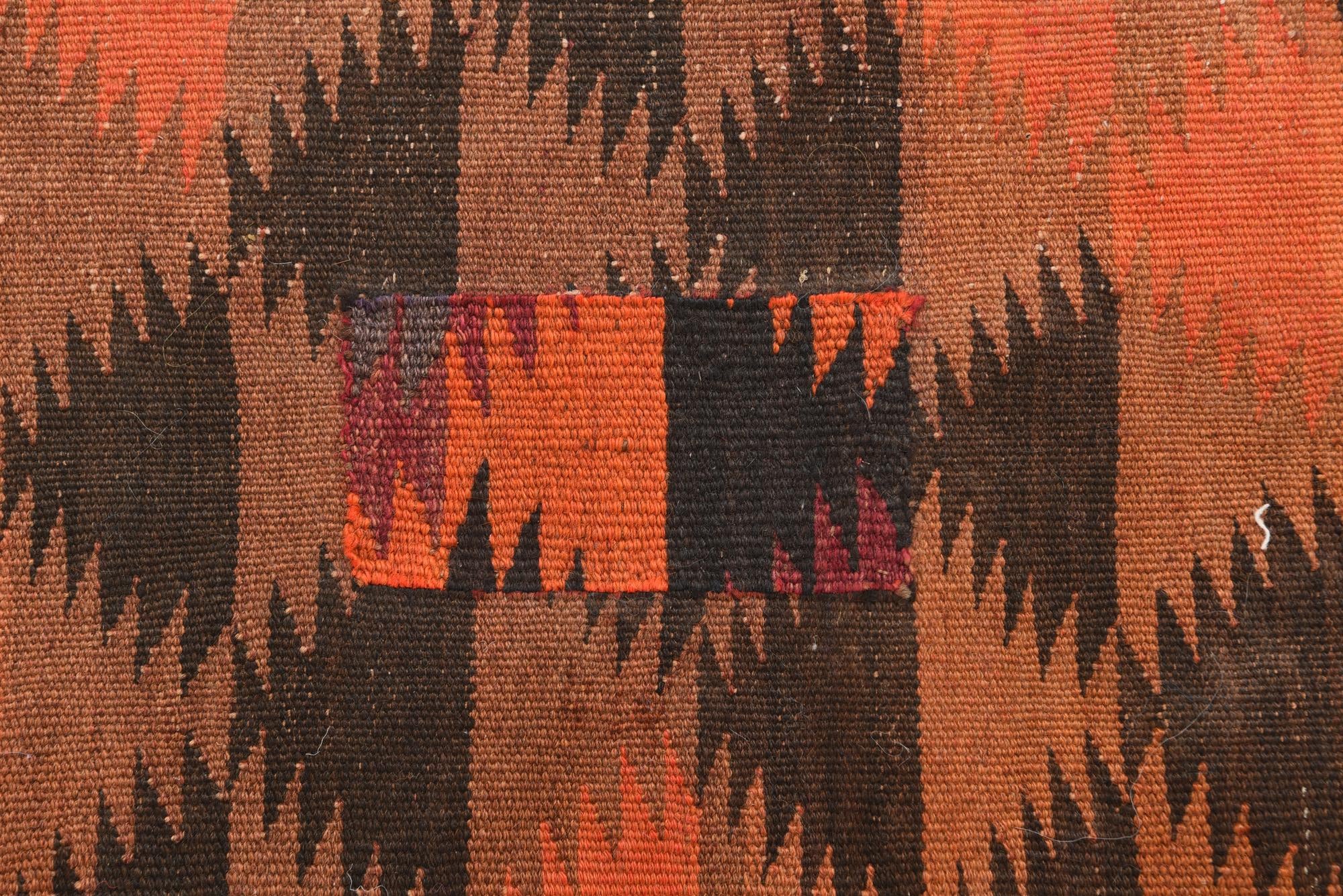 130cm x 365cm Hand Woven Kilim Maymana Wool Runner Rug