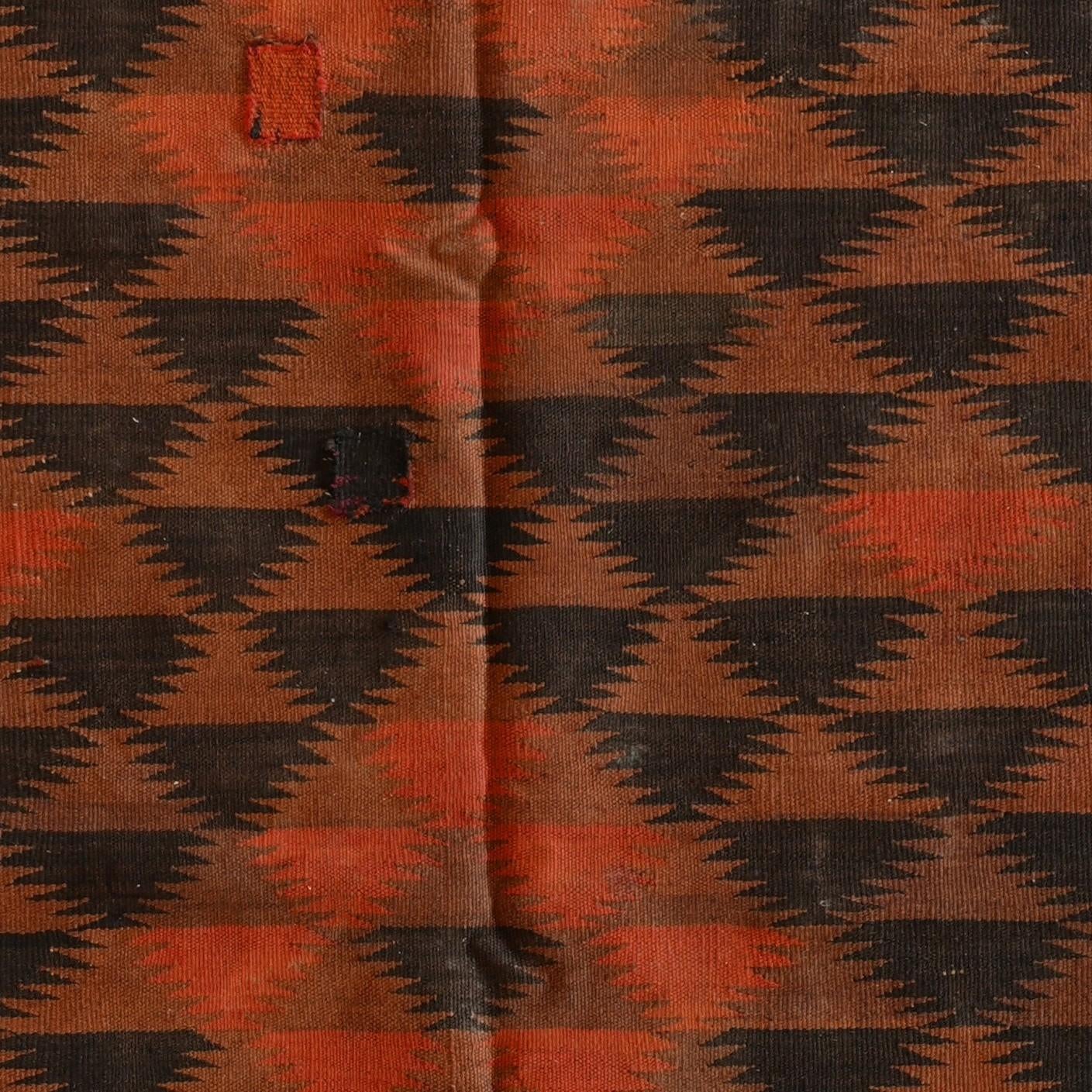 130cm x 365cm Hand Woven Kilim Maymana Wool Runner Rug