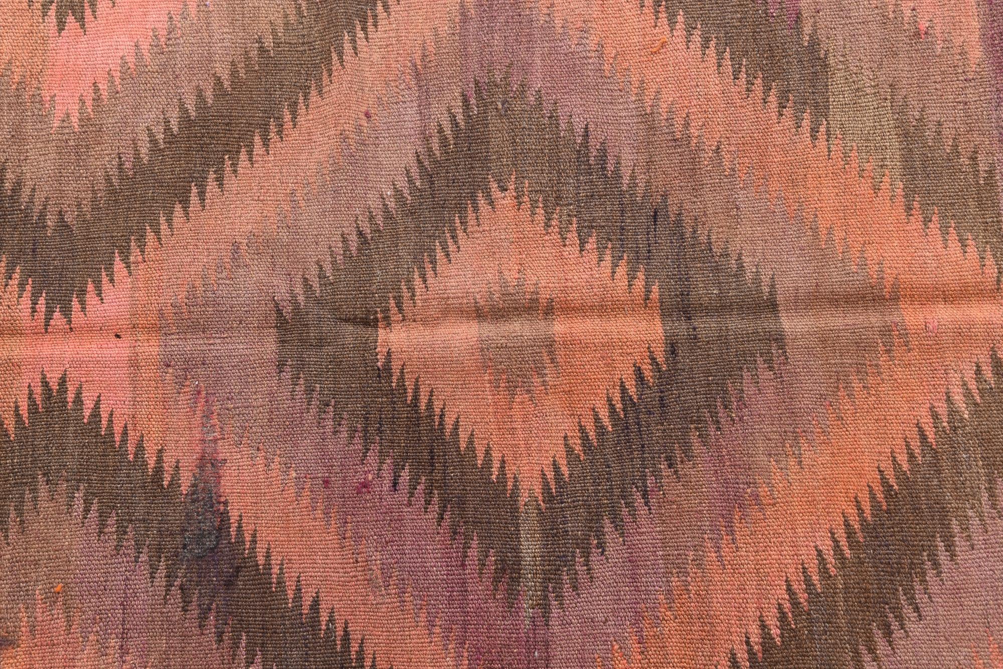 3' 6 x 9' 7 Hand Woven Kilim Modern Wool Runner Rug