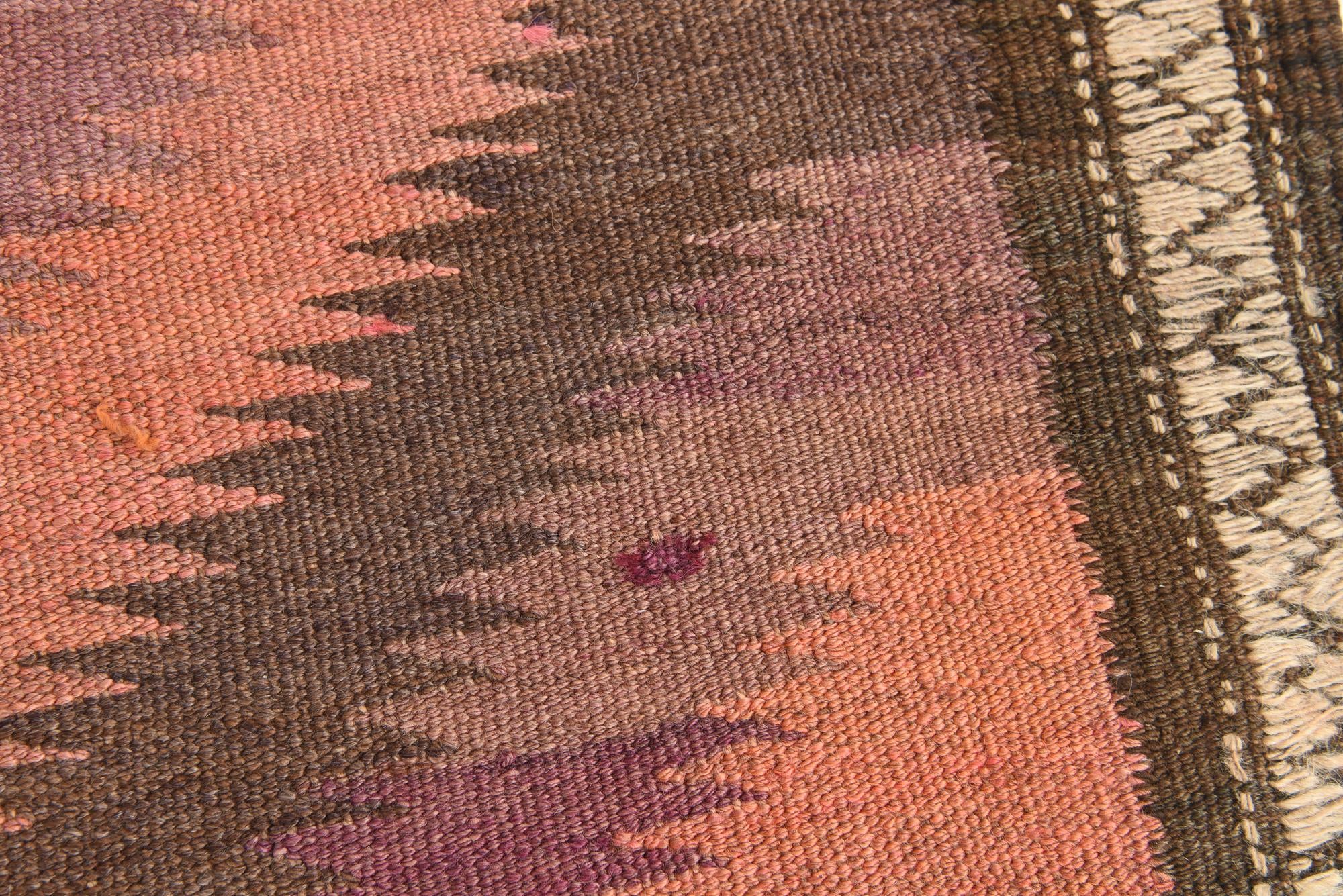 3' 6 x 9' 7 Hand Woven Kilim Modern Wool Runner Rug