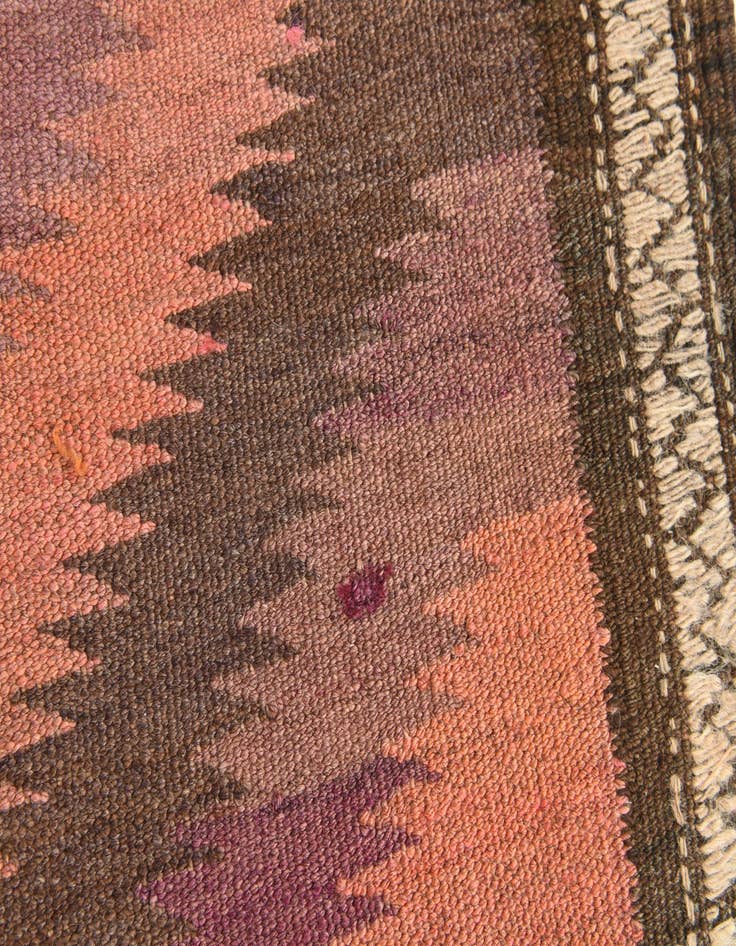 Detail image of 3' 6 x 9' 7  Hand Woven Kilim Modern Wool Runner Rug