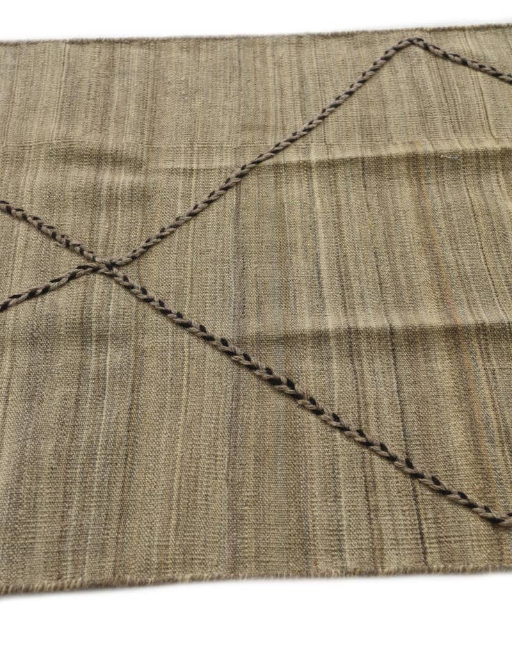 Detail image of 2' 10 x 15' 3  Hand Woven Kilim Modern Wool Runner Rug
