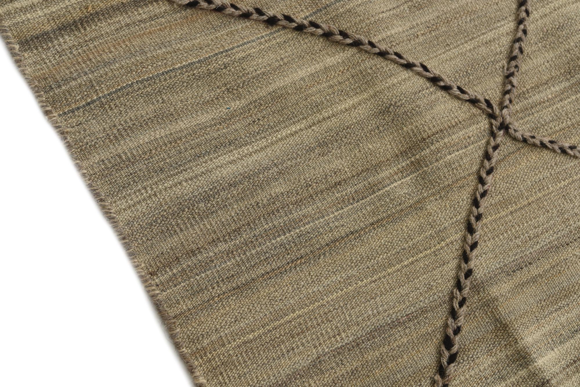 2' 10 x 15' 3 Hand Woven Kilim Modern Wool Runner Rug