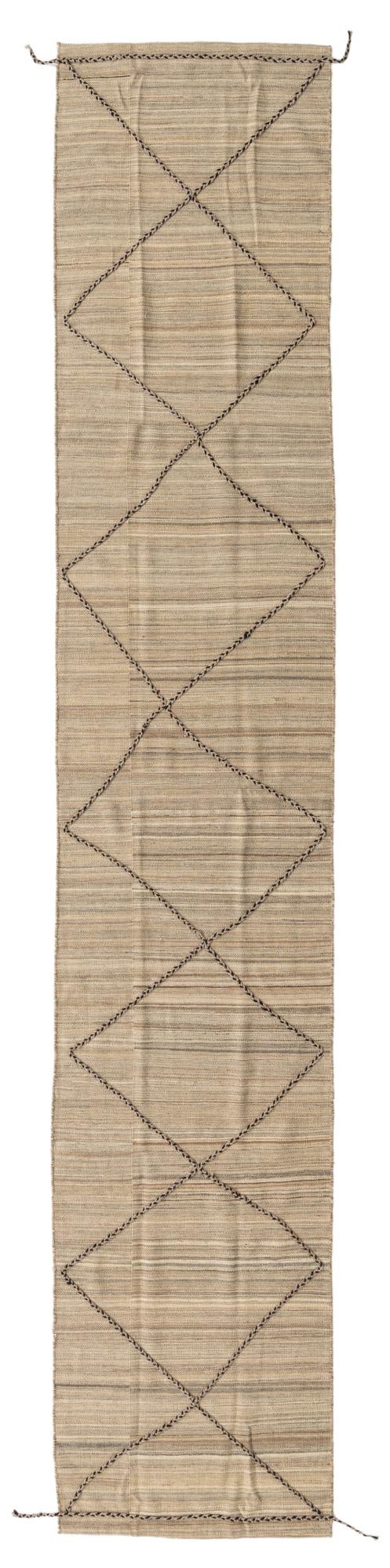 2' 10 x 15' 3 Hand Woven Kilim Modern Wool Runner Rug