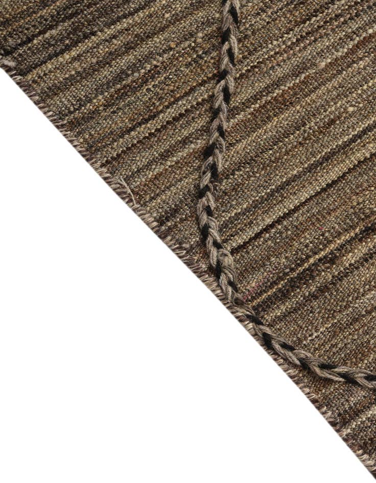 Detail image of 2' 4 x 9' 11 Hand Woven Kilim Modern Wool Runner Rug