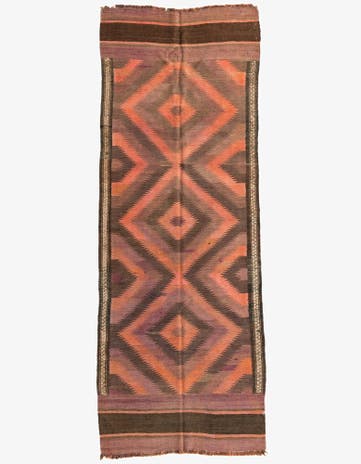 3' 6 x 9' 7 Hand Woven Kilim Modern Wool Runner Rug