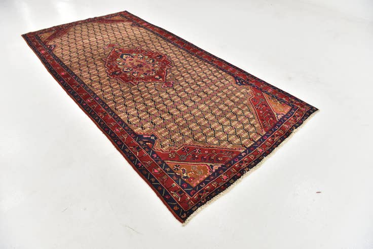 Detail image of 5' 3 x 11' 3 Hand Knotted Koliaei Persian Wool Runner Rug