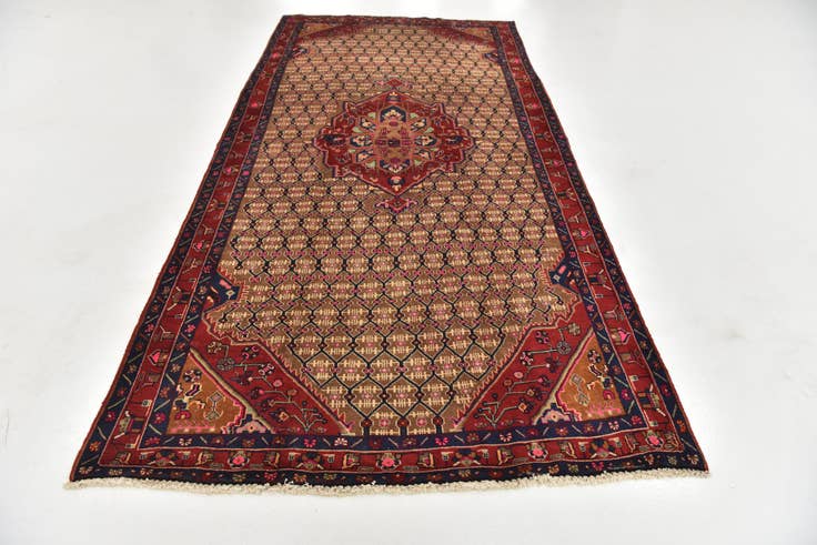 Detail image of 5' 3 x 11' 3 Hand Knotted Koliaei Persian Wool Runner Rug