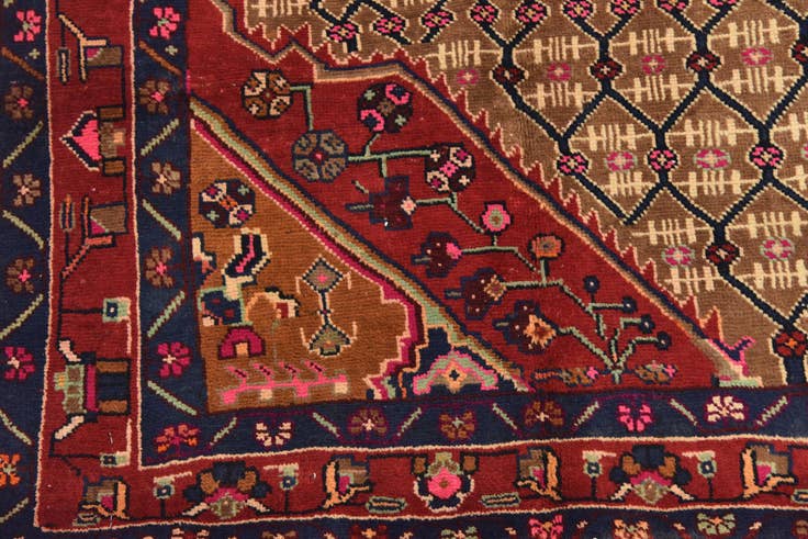 Detail image of 5' 3 x 11' 3 Hand Knotted Koliaei Persian Wool Runner Rug