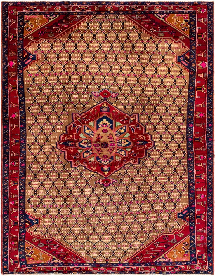 Detail image of 5' 3 x 11' 3 Hand Knotted Koliaei Persian Wool Runner Rug
