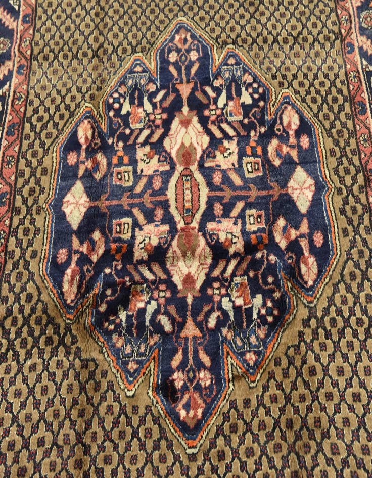 Detail image of 5' 3 x 10' 5  Hand Knotted Koliaei Persian Wool Runner Rug