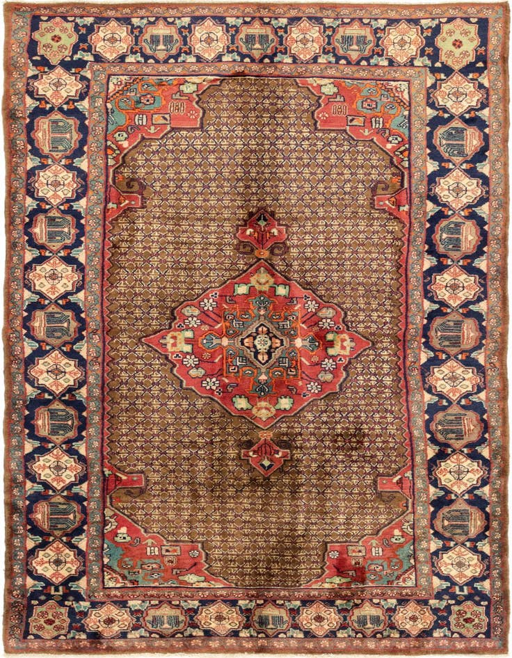 Detail image of 4' 10 x 10' 3 Hand Knotted Koliaei Persian Wool Runner Rug