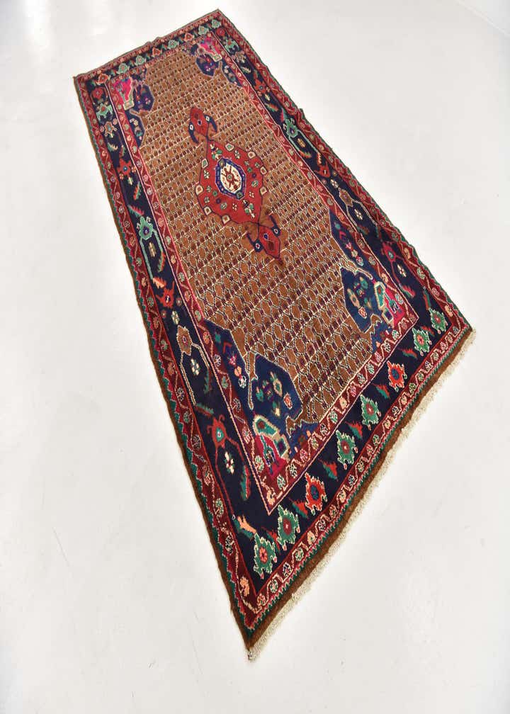 5' 2 x 9' 10 Hand Knotted Koliaei Persian Wool Runner Rug