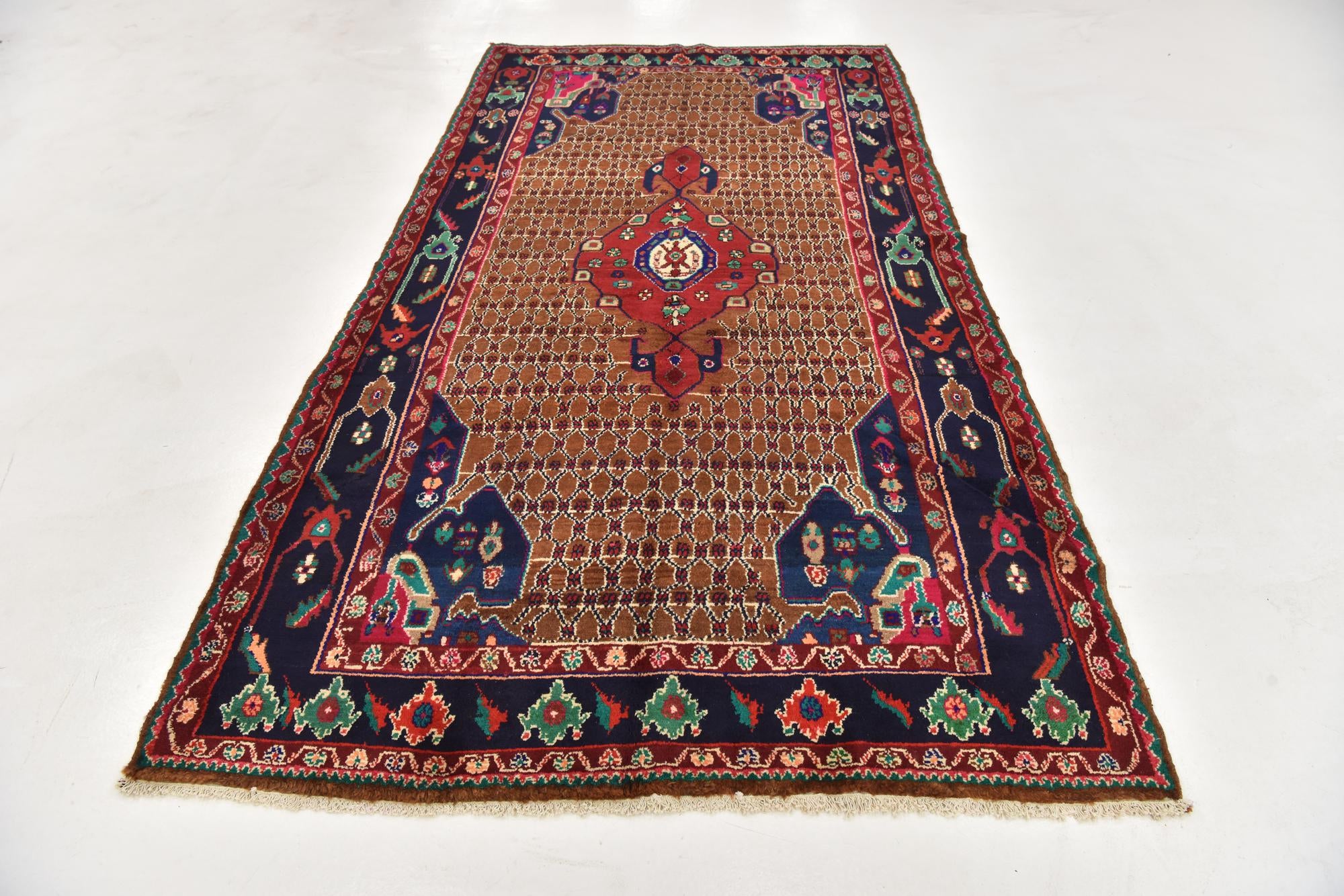 5' 2 x 9' 10 Hand Knotted Koliaei Persian Wool Runner Rug