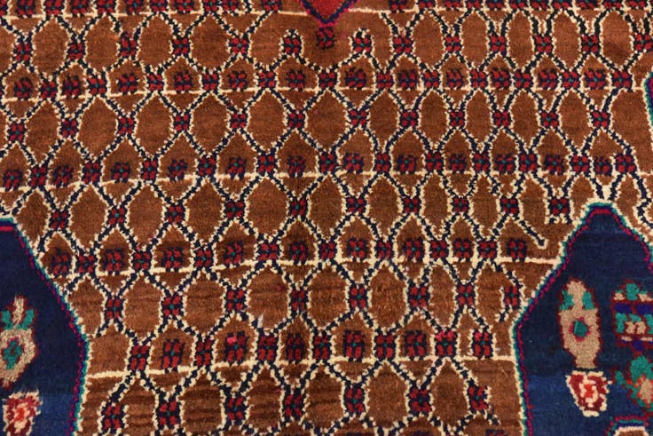 Detail image of 5' 2 x 9' 10 Hand Knotted Koliaei Persian Wool Runner Rug