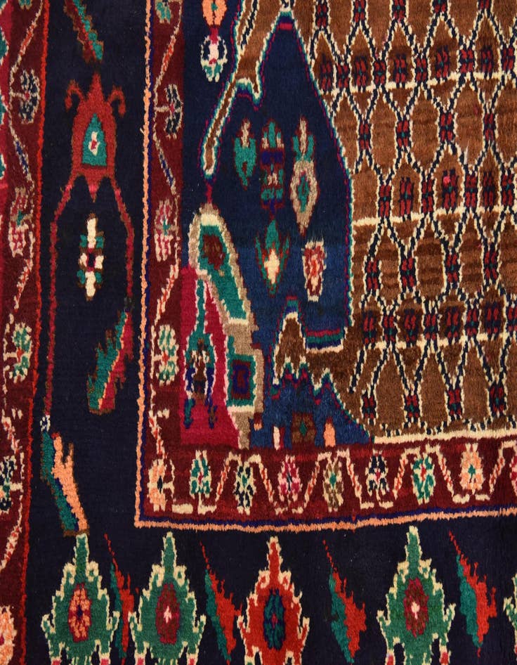 Detail image of 5' 2 x 9' 10 Hand Knotted Koliaei Persian Wool Runner Rug