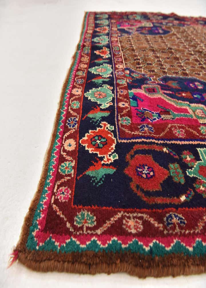 5' 2 x 9' 10 Hand Knotted Koliaei Persian Wool Runner Rug
