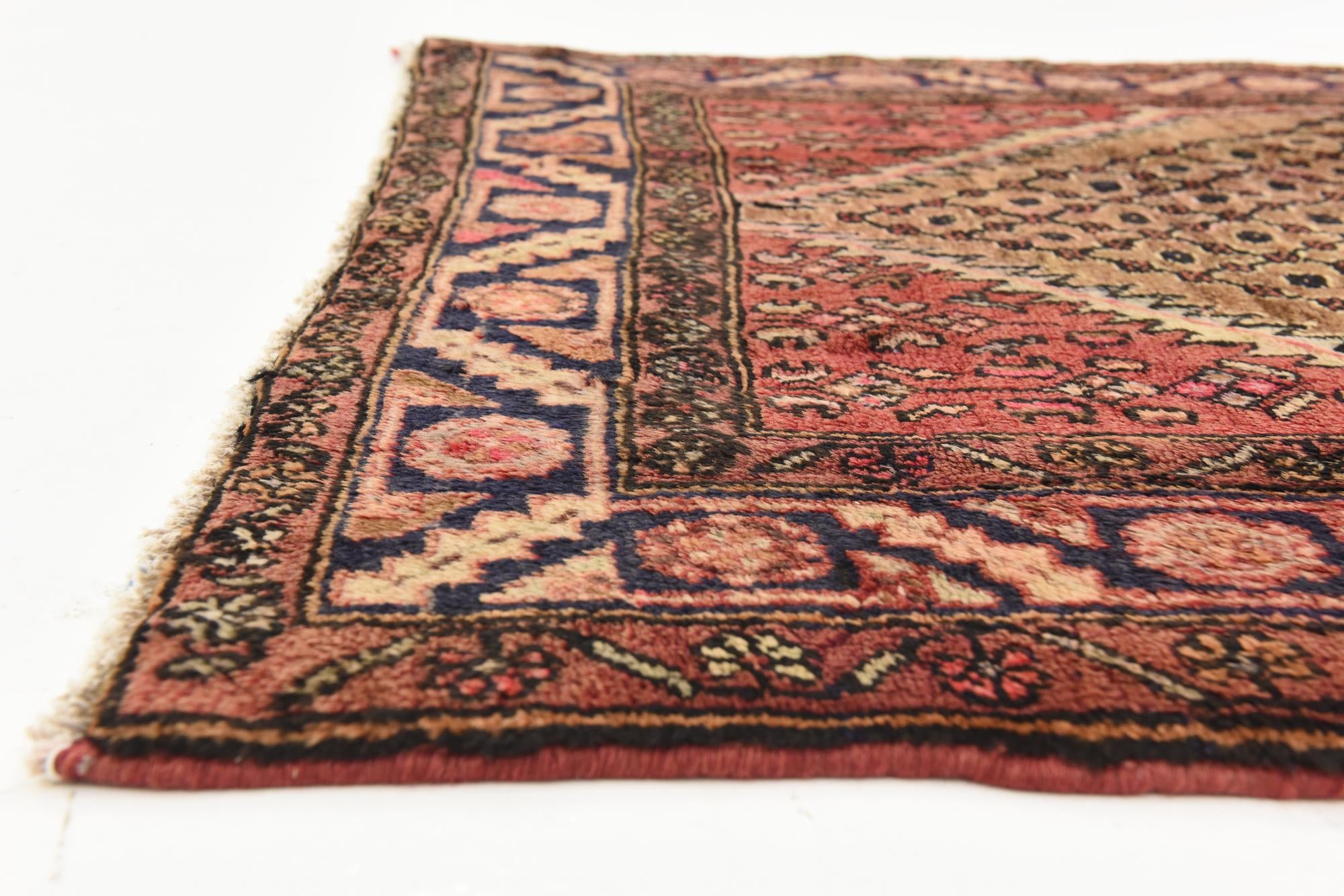 3' 8 x 9' 11 Hand Knotted Koliaei Persian Wool Runner Rug