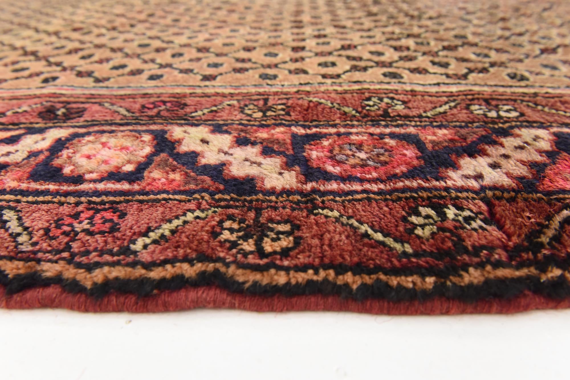3' 8 x 9' 11 Hand Knotted Koliaei Persian Wool Runner Rug