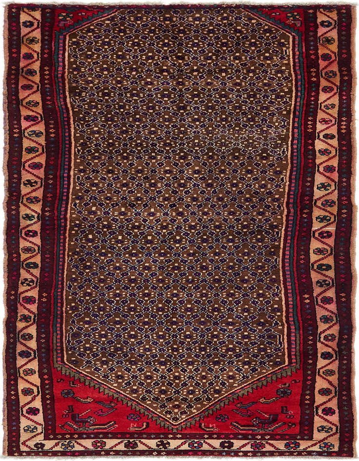 Detail image of 3' 8 x 10' 9 Hand Knotted Koliaei Persian Wool Runner Rug
