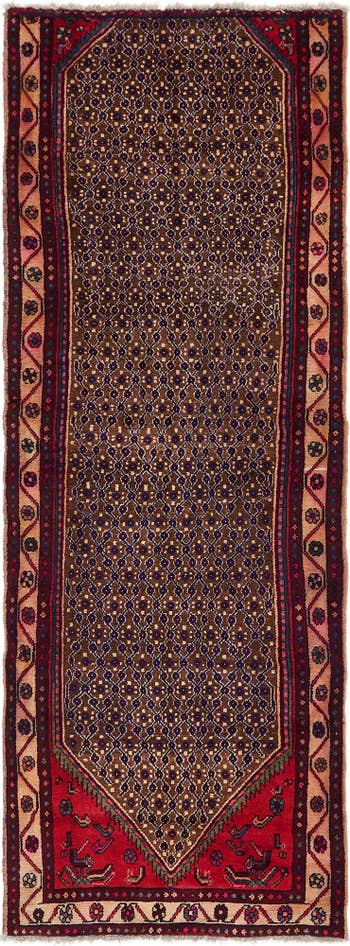 Detail image of 3' 8 x 10' 9 Hand Knotted Koliaei Persian Wool Runner Rug