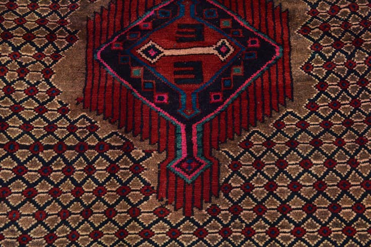 Detail image of 4' 4 x 9' 6 Hand Knotted Koliaei Persian Wool Runner Rug