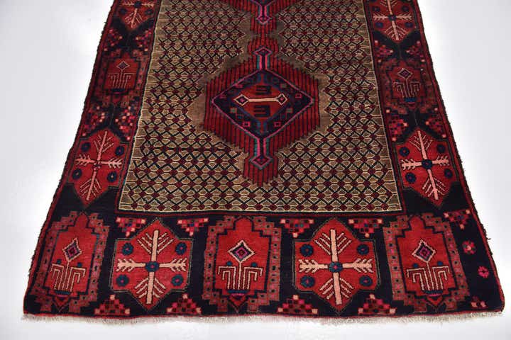 4' 4 x 9' 6 Hand Knotted Koliaei Persian Wool Runner Rug