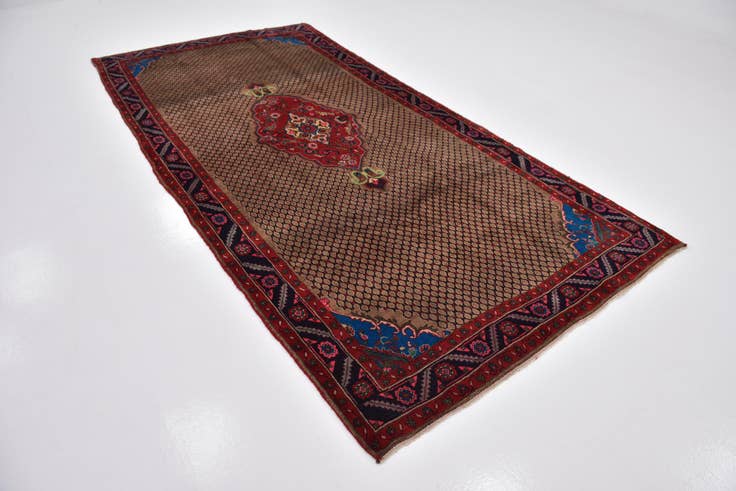 Detail image of 5' 4 x 10' 10 Hand Knotted Koliaei Persian Wool Runner Rug