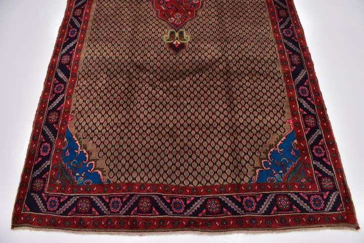 Detail image of 5' 4 x 10' 10 Hand Knotted Koliaei Persian Wool Runner Rug